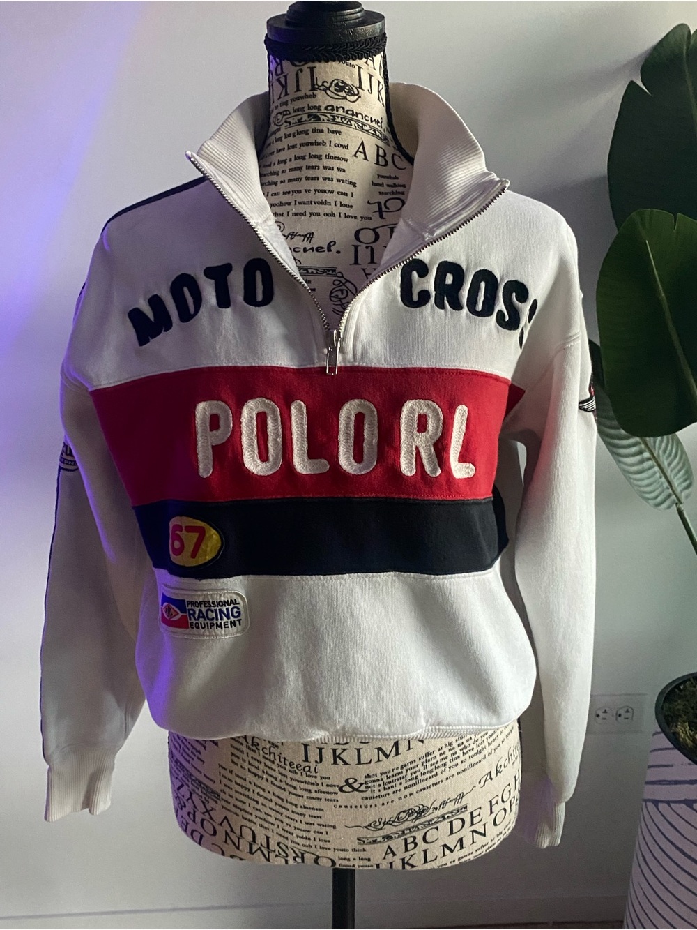 Ralph Lauren Polo moto-cross inspired sweater!